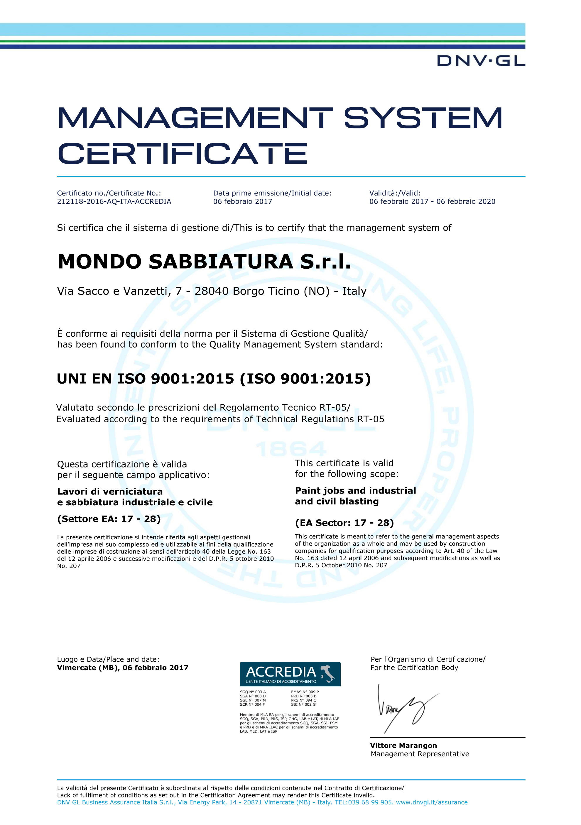 certificazione trattamenti anticorrosivi